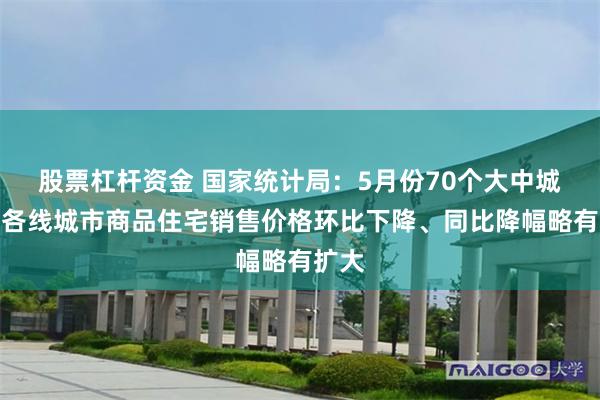 股票杠杆资金 国家统计局：5月份70个大中城市中各线城市商品住宅销售价格环比下降、同比降幅略有扩大