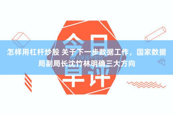 怎样用杠杆炒股 关于下一步数据工作，国家数据局副局长沈竹林明确三大方向